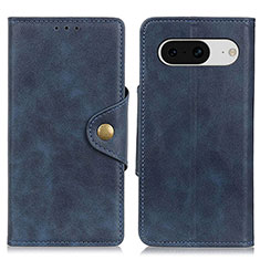 Custodia Portafoglio In Pelle Cover con Supporto N06P per Google Pixel 8 5G Blu