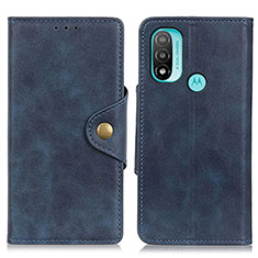 Custodia Portafoglio In Pelle Cover con Supporto N06P per Motorola Moto E40 Blu