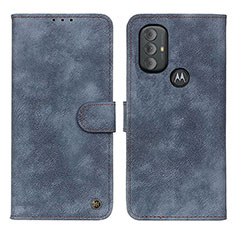 Custodia Portafoglio In Pelle Cover con Supporto N06P per Motorola Moto G Play (2023) Blu