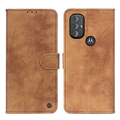 Custodia Portafoglio In Pelle Cover con Supporto N06P per Motorola Moto G Play (2023) Marrone