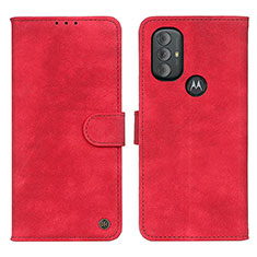 Custodia Portafoglio In Pelle Cover con Supporto N06P per Motorola Moto G Power (2022) Rosso
