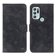 Custodia Portafoglio In Pelle Cover con Supporto N06P per Motorola Moto G60s Nero