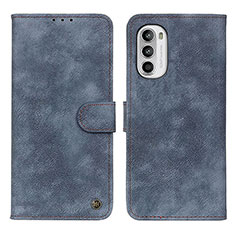 Custodia Portafoglio In Pelle Cover con Supporto N06P per Motorola Moto G71s 5G Blu