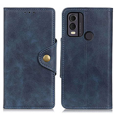 Custodia Portafoglio In Pelle Cover con Supporto N06P per Nokia C22 Blu