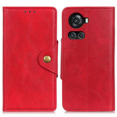 Custodia Portafoglio In Pelle Cover con Supporto N06P per OnePlus 10R 5G Rosso