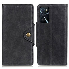 Custodia Portafoglio In Pelle Cover con Supporto N06P per Oppo A16 Nero