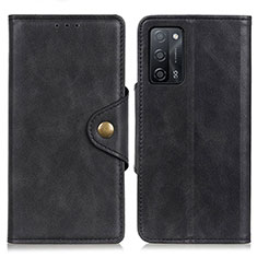 Custodia Portafoglio In Pelle Cover con Supporto N06P per Oppo A53s 5G Nero