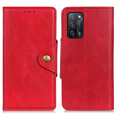 Custodia Portafoglio In Pelle Cover con Supporto N06P per Oppo A53s 5G Rosso