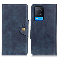 Custodia Portafoglio In Pelle Cover con Supporto N06P per Oppo A54 4G Blu