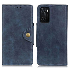 Custodia Portafoglio In Pelle Cover con Supporto N06P per Oppo A55S 5G Blu