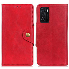 Custodia Portafoglio In Pelle Cover con Supporto N06P per Oppo A55S 5G Rosso