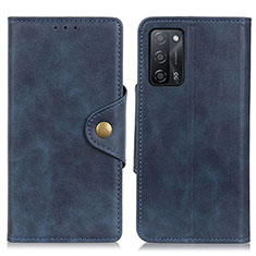 Custodia Portafoglio In Pelle Cover con Supporto N06P per Oppo A56 5G Blu