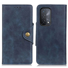 Custodia Portafoglio In Pelle Cover con Supporto N06P per Oppo A74 5G Blu