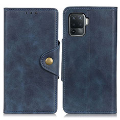 Custodia Portafoglio In Pelle Cover con Supporto N06P per Oppo A94 4G Blu