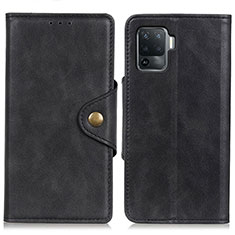 Custodia Portafoglio In Pelle Cover con Supporto N06P per Oppo A94 4G Nero