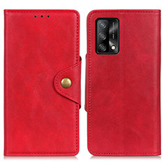 Custodia Portafoglio In Pelle Cover con Supporto N06P per Oppo F19s Rosso