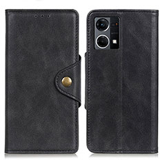 Custodia Portafoglio In Pelle Cover con Supporto N06P per Oppo F21s Pro 4G Nero