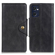 Custodia Portafoglio In Pelle Cover con Supporto N06P per Oppo Find X5 Lite 5G Nero