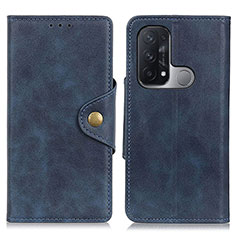 Custodia Portafoglio In Pelle Cover con Supporto N06P per Oppo Reno5 A Blu