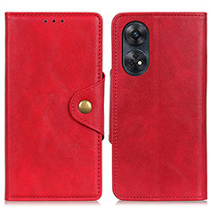 Custodia Portafoglio In Pelle Cover con Supporto N06P per Oppo Reno8 T 4G Rosso