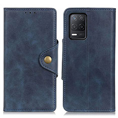 Custodia Portafoglio In Pelle Cover con Supporto N06P per Realme 8 5G Blu