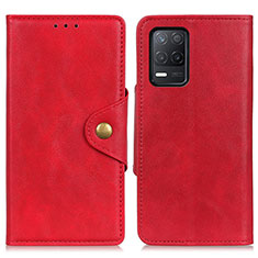 Custodia Portafoglio In Pelle Cover con Supporto N06P per Realme 8 5G Rosso