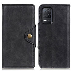 Custodia Portafoglio In Pelle Cover con Supporto N06P per Realme 8s 5G Nero