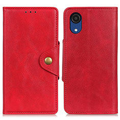 Custodia Portafoglio In Pelle Cover con Supporto N06P per Samsung Galaxy A03 Core Rosso