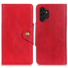Custodia Portafoglio In Pelle Cover con Supporto N06P per Samsung Galaxy A13 4G Rosso