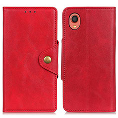 Custodia Portafoglio In Pelle Cover con Supporto N06P per Samsung Galaxy A22 5G SC-56B Rosso