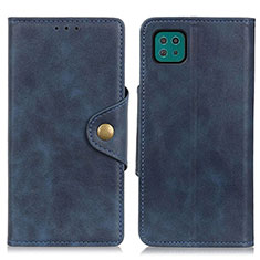Custodia Portafoglio In Pelle Cover con Supporto N06P per Samsung Galaxy A22s 5G Blu
