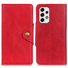 Custodia Portafoglio In Pelle Cover con Supporto N06P per Samsung Galaxy A23 4G Rosso