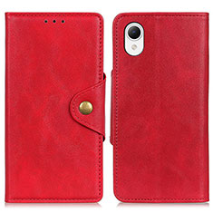 Custodia Portafoglio In Pelle Cover con Supporto N06P per Samsung Galaxy A23 5G SC-56C Rosso