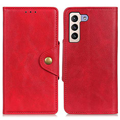 Custodia Portafoglio In Pelle Cover con Supporto N06P per Samsung Galaxy S21 Plus 5G Rosso