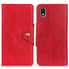 Custodia Portafoglio In Pelle Cover con Supporto N06P per Sony Xperia Ace III SO-53C Rosso