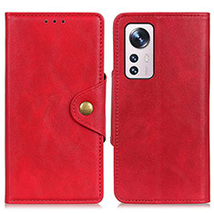 Custodia Portafoglio In Pelle Cover con Supporto N06P per Xiaomi Mi 12S 5G Rosso