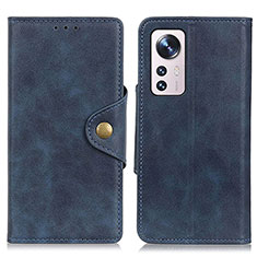 Custodia Portafoglio In Pelle Cover con Supporto N06P per Xiaomi Mi 12S Pro 5G Blu