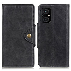 Custodia Portafoglio In Pelle Cover con Supporto N06P per Xiaomi Poco M5 4G Nero