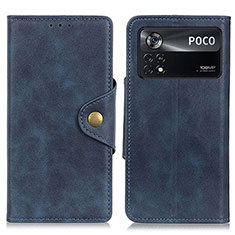 Custodia Portafoglio In Pelle Cover con Supporto N06P per Xiaomi Redmi Note 11E Pro 5G Blu