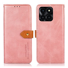 Custodia Portafoglio In Pelle Cover con Supporto N07P per Huawei Honor X6a Rosa