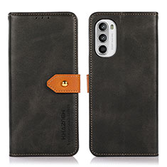 Custodia Portafoglio In Pelle Cover con Supporto N07P per Motorola Moto Edge (2022) 5G Nero