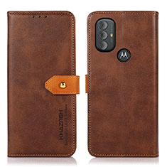 Custodia Portafoglio In Pelle Cover con Supporto N07P per Motorola Moto G Play (2023) Marrone