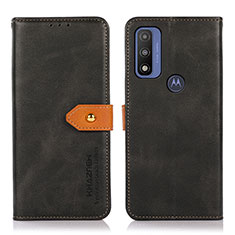 Custodia Portafoglio In Pelle Cover con Supporto N07P per Motorola Moto G Pure Nero