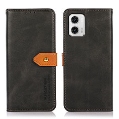 Custodia Portafoglio In Pelle Cover con Supporto N07P per Motorola Moto G73 5G Nero