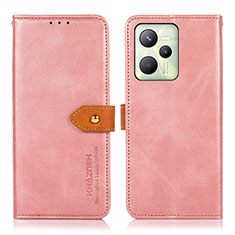 Custodia Portafoglio In Pelle Cover con Supporto N07P per Realme C35 Rosa