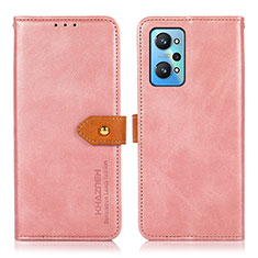 Custodia Portafoglio In Pelle Cover con Supporto N07P per Realme GT Neo2 5G Rosa