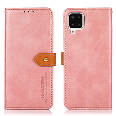 Custodia Portafoglio In Pelle Cover con Supporto N07P per Samsung Galaxy A12 5G Rosa