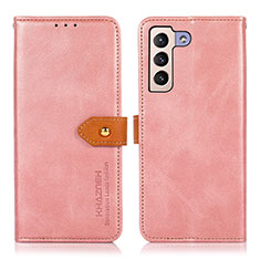 Custodia Portafoglio In Pelle Cover con Supporto N07P per Samsung Galaxy S24 5G Rosa