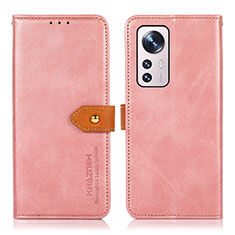 Custodia Portafoglio In Pelle Cover con Supporto N07P per Xiaomi Mi 12 5G Rosa