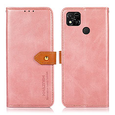 Custodia Portafoglio In Pelle Cover con Supporto N07P per Xiaomi POCO C3 Rosa